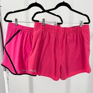 Lot of 2 BCG‎ Women’s Running Shorts Size XL Pink Tru-Wick and Lined Athletic